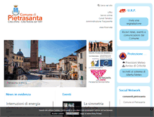 Tablet Screenshot of comune.pietrasanta.lu.it